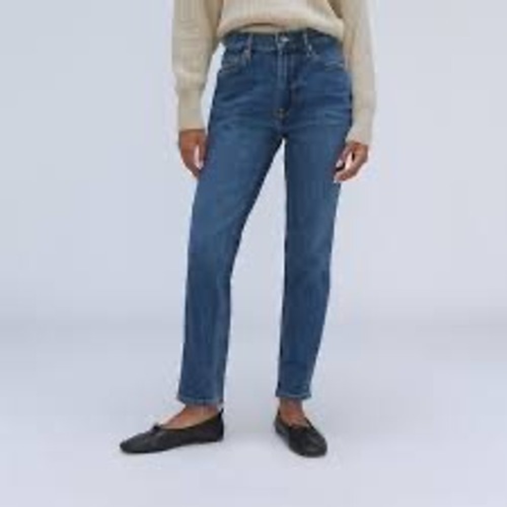 Everlane The Original Cheeky Jean‎ Blue Organic Cotton Straight Leg 24 Regular